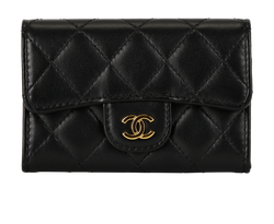Chanel Classic Card Holder, Lambskin, Black, 24538084 (2017-18), 3*